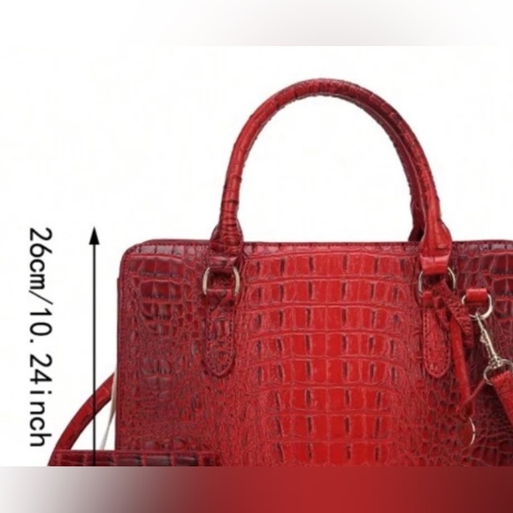 NEW WOMENS RED FASHION HANDBAG
with PONY CHARM - Picture 10 of 10